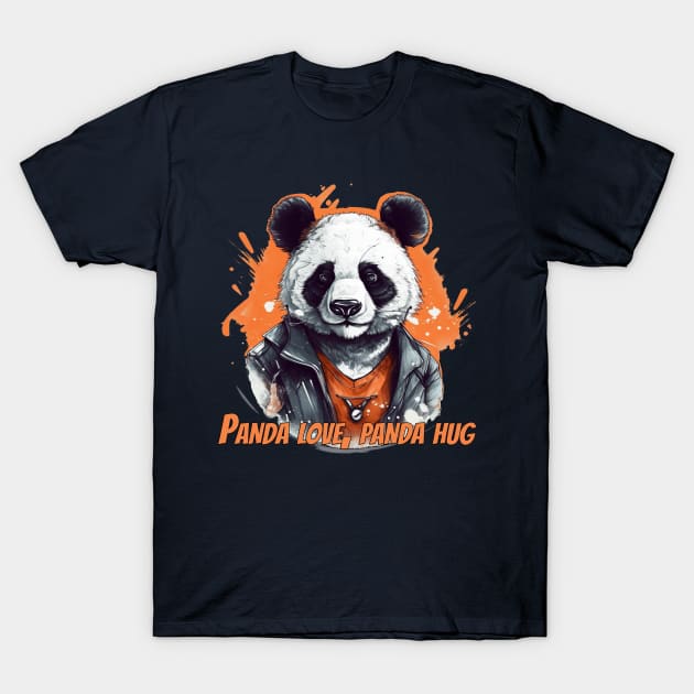 Cute Panda T-Shirt Design - Adorable Panda Illustration for Panda Lovers T-Shirt by ABART BY ALEXST 